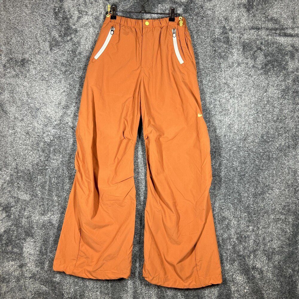 Nike Pants Mens XS Orange Relaxed Fit Windbreaker Microfiber Move To Zero